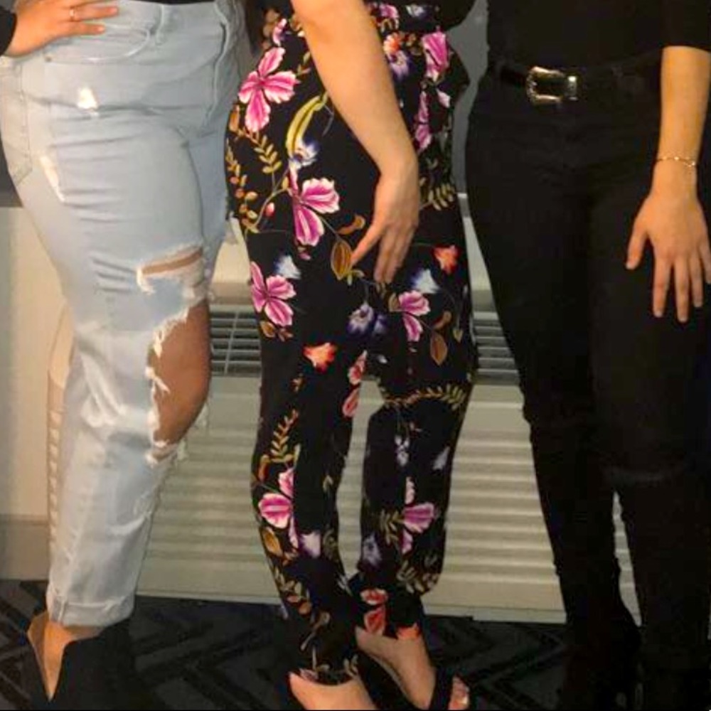 Express high rise floral pants